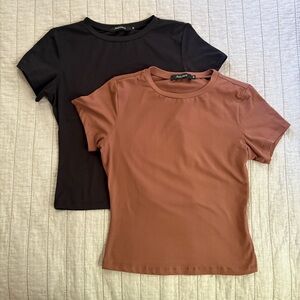 Black and Brown Short Sleeve Tee Bundle Size Medium
